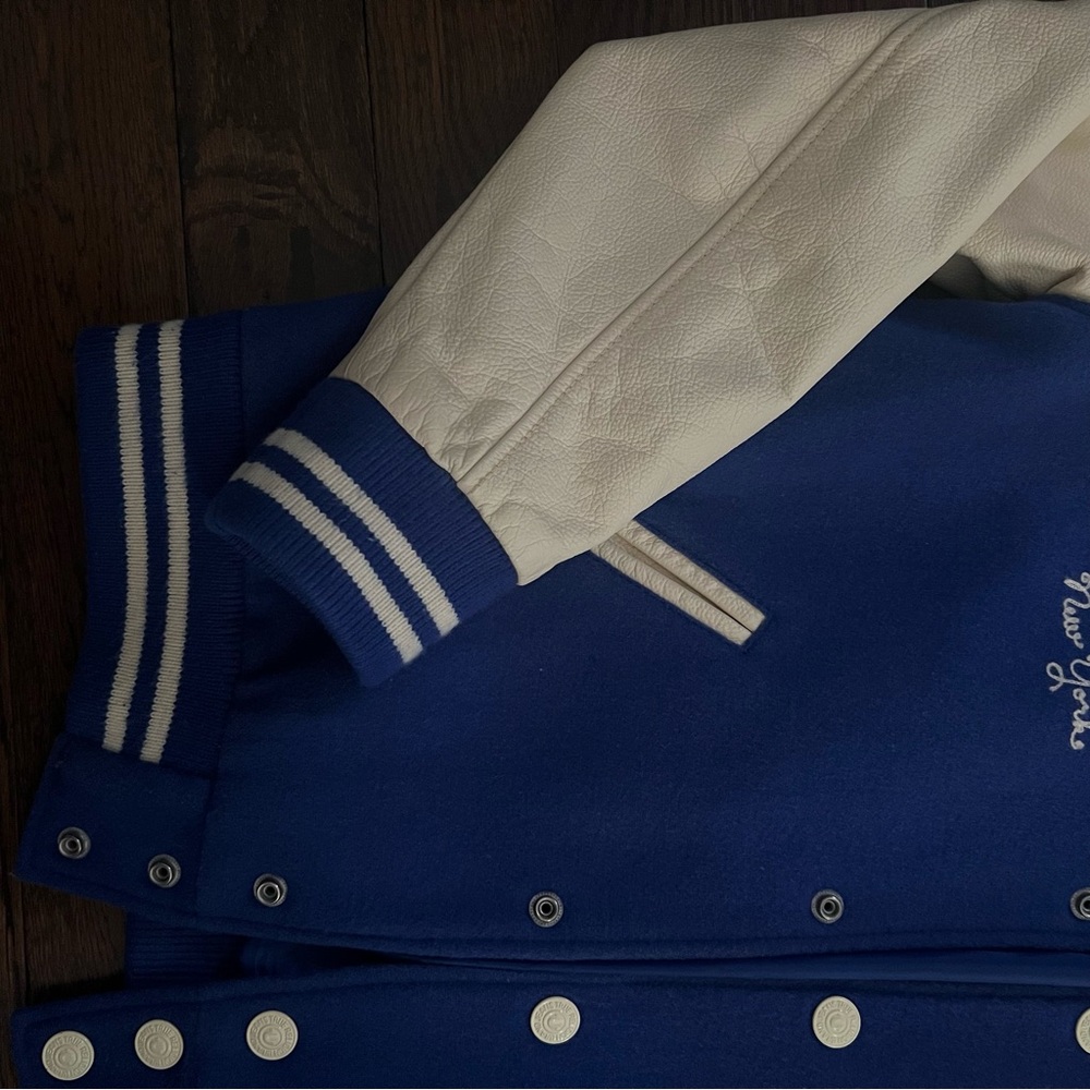 True Religion Blue and White Varsity Brooklyn Jacket - Picture 7 of 7